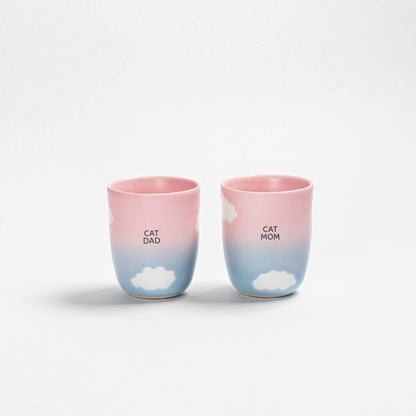 Cloud Sunset Becher "Cat Mom + Cat Dad", 2-teiliges Set