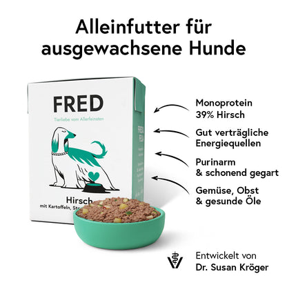 FRED Hirsch mit Kartoffeln & Steckrüben