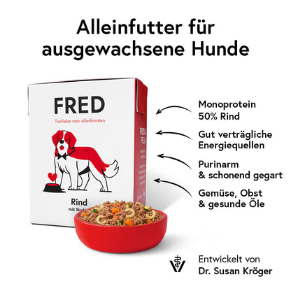 FRED Rind mit Nudeln