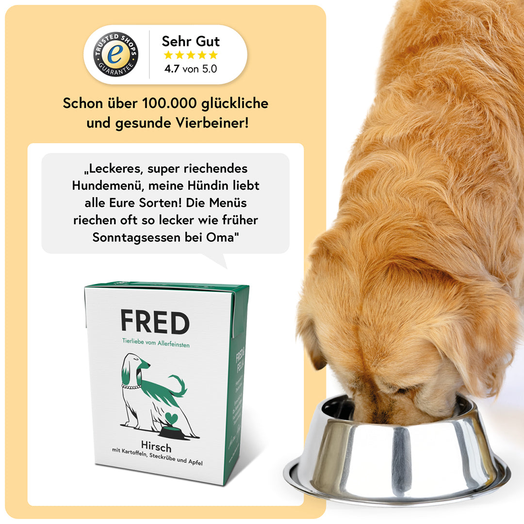 FRED Hirsch mit Kartoffeln & Steckrüben