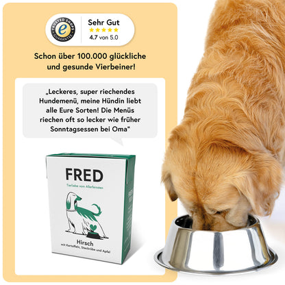 FRED Hirsch mit Kartoffeln & Steckrüben
