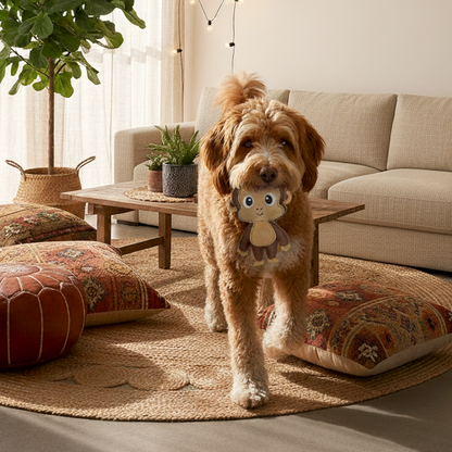 BUDDY. Hundespielzeug aus Leder "Affe"