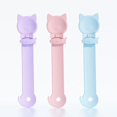 Cozy Cat Liquid Treat Futterlöffel in lila rosa und blau