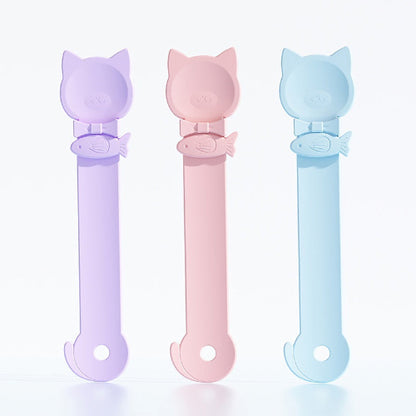 Cozy Cat Liquid Treat Futterlöffel in lila rosa und blau
