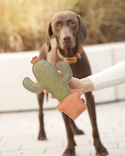 BUDDY. Hundespielzeug aus Leder "Kaktus"