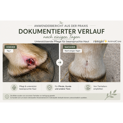 rémigén+ AnimalCare 30+ – SOS Hautpflege-Suspension für stark beanspruchte Tierhaut | 30 ml