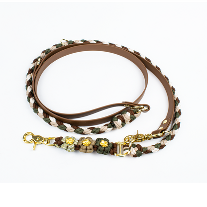 Hundeleine Tierluxe Blumen Biothane Paracord