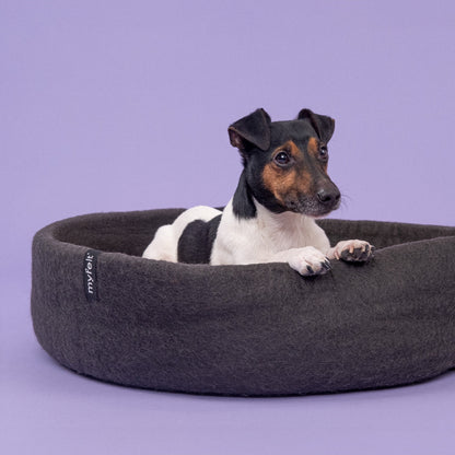 Kuno Hundekorb Hundebett schwarz 60 cm aus Filz