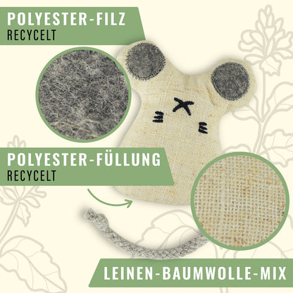 3er Set Katzenspielzeug mit Katzenminze
