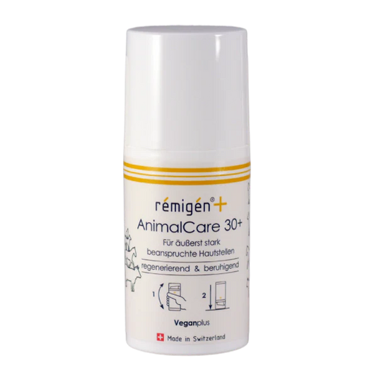 rémigén+ AnimalCare 30+ – SOS Hautpflege-Suspension für stark beanspruchte Tierhaut | 30 ml