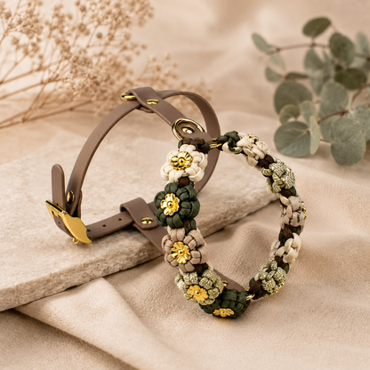 Hundegeschirr Blumen Tierluxe – Handgemacht aus Paracord und Biothane