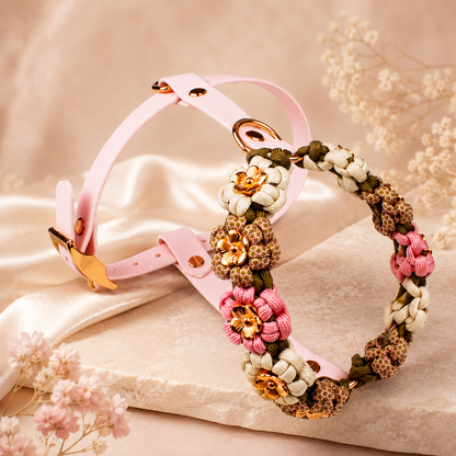 Hundegeschirr Blumen Tierluxe – Handgemacht aus Paracord und Biothane